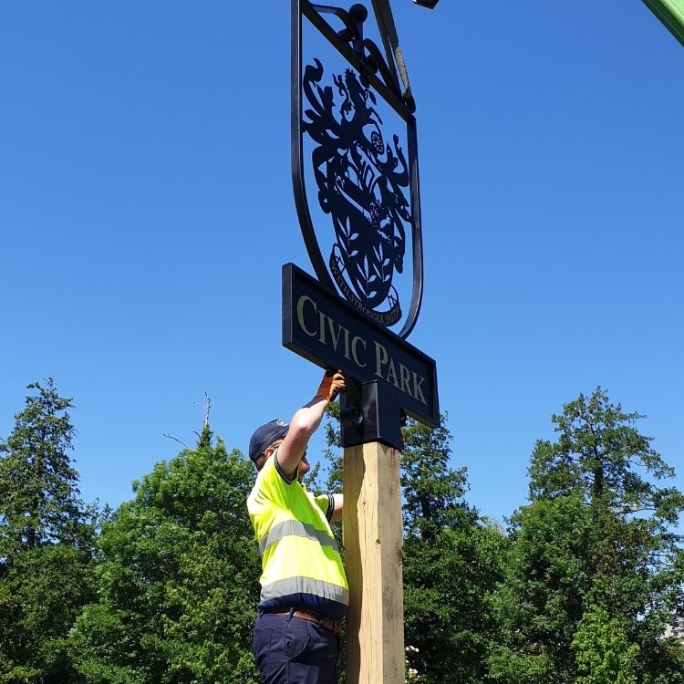 Image entitled Civic Park Sign Gallery